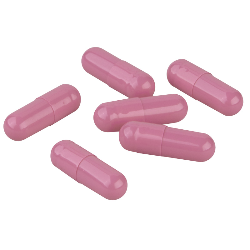 Gelatinekapseln pink - Größe 0