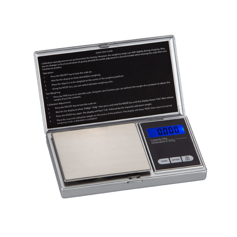 Digitale Qualitätsfeinwaage MS-500 / 0,01 Gr. mit beleuchtetem Display